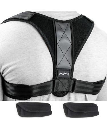 Plus Size Adjustable Back Corrector, Padded Clavicle Posture Corrector Brace - Support Back Straightener for Collarbone, Scapula, Shoulder Blade, Hunchback. For Women & Men (2XL/3XL) Black 2X-Large/3X-Large (Pack of 1)