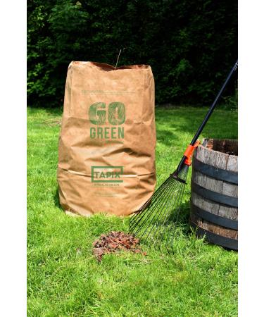 Lawn And Leafs Bags 30 Gallon  Lawn & Leaf Refuse Bags  Environmental Friendly leaf bags paper (8 Count) 8 Count (Pack of 1)