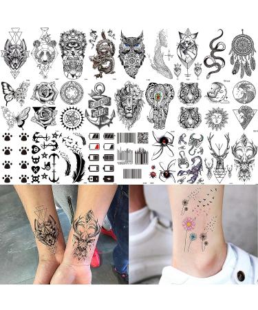 Buy Temporary Tattoos for Girls, 20pcs Stickers Tattoos Flower Tattoos Fake  Tattoos Rose, Animals, Flowers and Butterfly, Easy to Apply and Long  Lasting for Women Men Girls and Boys Online at desertcartINDIA