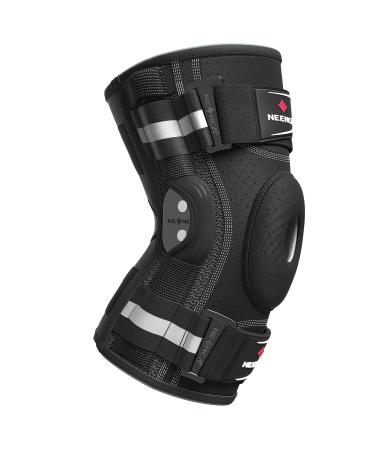 NEENCA Professional Hinged Knee Brace Medical Knee Support with Removable  Dual Side Stabilizers for Knee Pain Arthritis Meniscus Tear Swollen Injury  Recovery Joint Pain Relief ACL. Men & Women (Large Black) Large