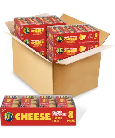 RITZ Cheese Sandwich Crackers, 48 Snack Packs (6 Boxes) Cheese 1.38 Ounce (Pack of 48)