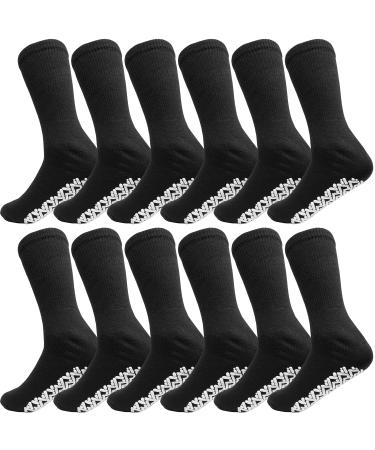Diabetic Socks for Women Non-Slip Grip Cotton 6 Pairs Pack - Size