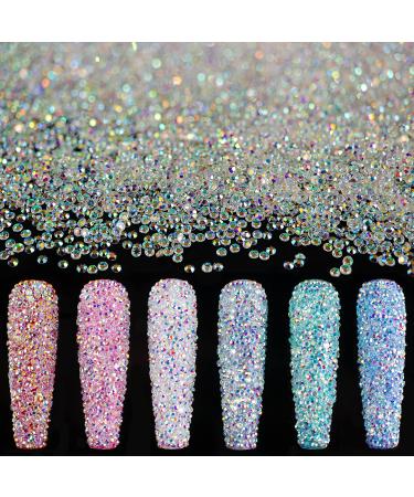 18 Styles Multi-shaped Glass Gemstones for Nails and 6 Sizes Round Crystal  Rhinestones Kit #1, Iridescent AB Nail Art Charm Bead Manicure Decoration  with Pickup Pencil and Tweezer 01-Iridescent AB