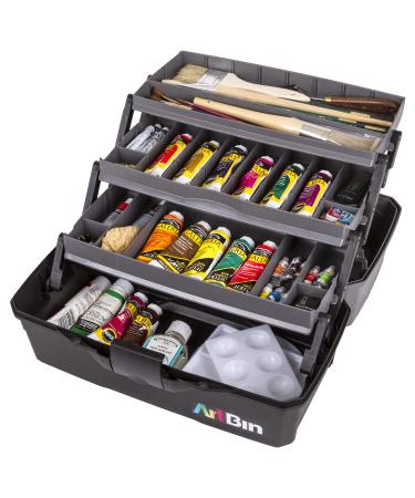 ArtBin Semi Satchel Portable Craft Organizer with 3 Dividers - Clear  Plastic Storage Case for Art & Craft Supplies