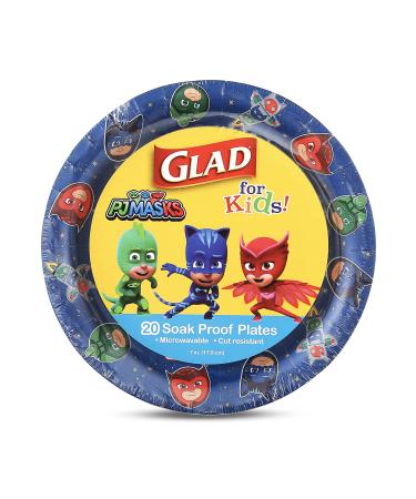 Glad for Kids 12 oz PJ Masks Space Paper Snack Bowls with Lids, 20 Ct, Disposable Paper Bowls with Lid with PJ Masks Space Design