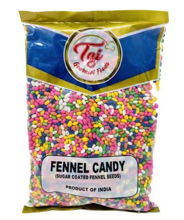 TAJ Fennel Candy Sugar Coated Fennel Seeds (Saunf) (2-Pounds) 2 Pound (Pack of 1)