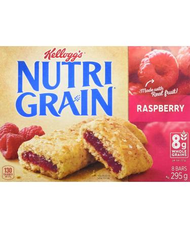 Kellogg's Nutri Grain Cereal Bars Raspberry, 8 Bars, 295g/10.4 oz., {Imported from Canada}