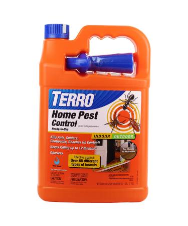 TERRO T3400B Indoor And Outdoor Home Insect Killer 1 Gallon  Kills Ants Cockroaches Spiders Fleas and Ticks