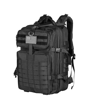 Himal Military Tactical Backpack - Large Army 3 Day Assault Pack Molle Bag Rucksack,40L Black
