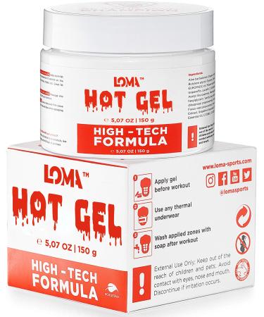 LOMA Hot Gel - Sweat Cream - Premium Workout Sweat Enhancer for Women and Men - Skin Tightening Cream for Stomach with Aloe Vera Extract - Heating Cream and Lipo Gel (Original)