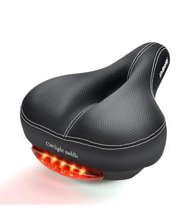 Domain Cycling Gel Bike Seat Cushion- Secure Peloton Fit for Smooth Stable  Rides- Non-Slip Bicycle Seat Cushion for Exercise Bikes, Padded Bike Cushion  Seat Cover for Men or Women Comfort, 10.5x7 Black