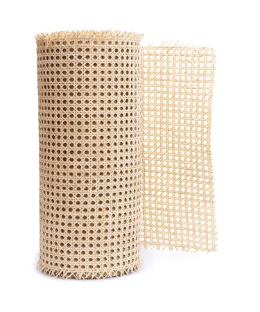 CLAYNIX 18 Width Rattan Webbing for Caning Projects Natural Pre - Woven  Open Mesh Cane - Natural Rattan Cane Webbing (2 FEET)