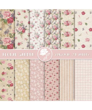 Whaline 12 Designs Spring Easter Pattern Paper 24 Sheet Vintage Floral  Pastel Scrapbook Paper Double-Sided Decorative Craft Paper Folded Flat for  Easter Card Making Scrapbook Photo Decor 30 x 30cm