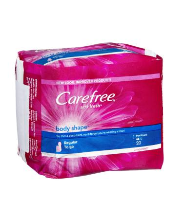  Carefree Acti-Fresh Body Shape Pantiliners Extra Long Unscented  - 93 Count : Health & Household