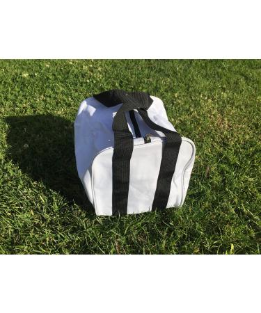 BuyBocceBalls Listing - Extra Heavy Duty Nylon Bocce Bag (6 of 7) - White with Black Handles