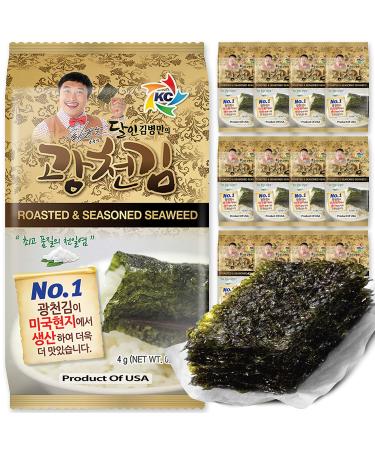KIMNORI Kwangcheonkim Seasoned Seaweed Snacks  12 Individual Packs Sheets Premium Natural Roasted Laver Nori 4g 0.14 Ounce     0.14 Ounce (Pack of 12)