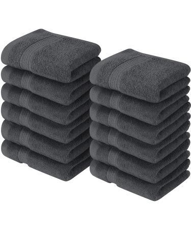 Utopia Towels - Cotton Bleach Proof Salon Towel (16x27 inches) - Bleach Safe Gym 100% Cotton Hand Towel (24 Pack Black)