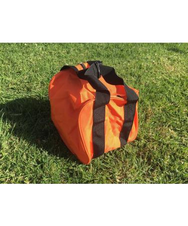 BuyBocceBalls Listing - Extra Heavy Duty Nylon Bocce Bag (2 of 7) - Orange with Black Handles