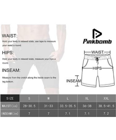 Pinkbomb Men's 2 in 1 Running Shorts with Phone Pocket 5 Inch Quick Dry Gym  Workout Shorts for Men Grey at  Men's Clothing store