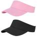 Durio Kids Sun Visor Hat Girls Hat Adjustable Kids Baseball Hat Athletic Kids Beach Hat Tennis Golf Sun Hats for Kids 6-12 Years B Black&pink