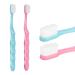 Extra Soft Toothbrush, Ultra Soft-bristled Adult Toothbrush Micro Nano 15000 Floss Bristle Good Cleaning Effect for Sensitive Teeth Oral Gum Recession Pink+blue Adult 2 Count (Pack of 1)