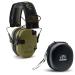 Walkers Razor Slim Electronic Shooting Hearing Protection Muff (Sound Amplification and Suppression) with Protective Case Green