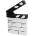 Clap Board, Mini Acrylic Director Scene Clapperboard Classic Movie Film Clap Board with a Pen,for Shoot Props/Advertisement/Home Decoration/Cosplay/Background(Black and White whiteboard PAV1BWE3S)