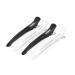 AIMIKE 4pcs Professional Hair Clips for Styling Sectioning, Non Slip No-Trace Duckbill Hair Clips w/ Silicone Band, Salon and Home Hair Cutting Clips for Hairdresser, Women, Men - White & Black 4.3” 4 Hair Clips