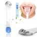 Tongue Scraper for Adults & Kids, Get Rid of White Tongue & Bad Breath Treament, Professional Tongue Brush Tongue Cleaner, Dentist Recommendation Silver-1pcs