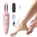 ABKO Electric Callus Remover Rechargeable Cordless Foot File Easy Grip Adjustable Power Pedi Feet Care for Dead Hard Skin Cracked Heels CR01 Pink