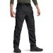 CQR Men's Tactical Pants, Water Resistant Ripstop Cargo Pants, Lightweight EDC Hiking Work Pants, Outdoor Apparel Ripstop Mag Pocket Black 34W x 32L
