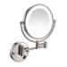 SRVNT 360  Swivel Extendable Makeup Mirror with Light  Brass Bathroom Shaving Mirror Wall-Mounted Magnifying Mirror Double-Sided Vanity Mirror