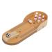 Luqeeg Table Top Mini Bowling Game Set, Wooden Desktop Bowling Game Mini Tabletop Bowling Toy for Indoor Kids and Adults