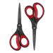 LIVINGO 2 Pack 8" Titanium Non-Stick Scissors, Professional Stainless Steel Comfort Grip, All-Purpose, Straight Office Craft Scissors for DIY(Red/Black) 2 Pack 8" Red/Black