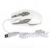 DAUERHAFT USB Computer Mouse Ergonomic Sports Car Shape Optical LED Light Gaming Mouse for Office for Internet Bar (White)
