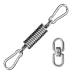 Sfeexun Punching Bag Hanger Set, Stainless Steel Swivel Mount Chain with Carabiners and Spring, 1000lbs Capacity for Heavy Bag, Gym Swing, Trapeze, Hammock Swivel Hanger with Spring