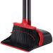 Broom and Dustpan Set, Broom and Dustpan, Broom and Dustpan Set for Home, Upgrade 52" Long Handle Broom with Stand Up Dustpan Combo Set for Office Home Kitchen Lobby Floor Use, Dust pan and Broom Set A Red