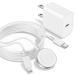2023 New Apple Watch Charger USB C with PD Fast Wall Charger,Apple MFi Certified Smart iWatch Magnetic Cable for Watch Series8 7 6 5 4 3 2 1 SE1 SE2,Type C 2-in-1 Fast Charging for iPhone&Watch(6ft) White Charger+Cable