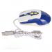 DAUERHAFT USB Computer Mouse Ergonomic Sports Car Shape Optical LED Light Gaming Mouse for Office for Internet Bar (Blue)