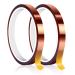 2 Packs Heat Resistant Tape for Heat Press Sublimation, High Temperature Heat Transfer Tape No Residue Thermal Transfer Tape for Dye Sublimation, Heat Press HTV Art DIY Craft Brown