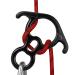 YXGOOD 50KN Rescue Figure, 8 Descender Large Bent-Ear Belaying and Rappelling Gear Belay Device Climbing for Rock Climbing Peak Rescue Aluminum Magnesium Alloy Black