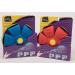 Pop up Ball Flat Flying Saucer Magic Deformation Ball- Throw Disc Catch Ball with LED Lighting 2 Pack (Red and Blue)