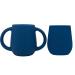 BraveJusticeKidsCo. | Teenie Tiny Silicone Developmental Baby-Led Weaning Drinking Cups (2 pack) (Blue Fusion)