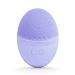 EZBASICS Facial Cleansing Brush Made with Ultra Hygienic Soft Silicone, Waterproof Sonic Vibrating Face Brush for Deep Cleansing, Gentle Exfoliating and Massaging, Inductive Charging (Violet)