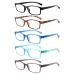 Reading Glasses 5 Pairs Quality Readers Spring Hinge Vintage Glasses for Reading for Men and Women (Mix Color - 2, 2.50) Mix Color - 2 2.5 x