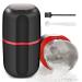 Electric Pill Crusher Grinder - Grind The Medication and Vitamin Tablets of Different Sizes into Fine Powder, Comes with Stainless Steel Blades to Crush Multiple Pills by Electric Pulverizer Black