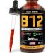 Vitamin B12 Sublingual (Vegan) - Methylcobalamin B12 Vitamins 5000 mcg B12 Liquid Liquid B12 B12 Drops Methyl B12 Liquid B-12 Vitamin Natural Cherry Flavor 2 Fl Oz (Pack of 1)