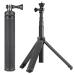 SOONSUN 3-in-1 Aluminum Telescoping Selfie Stick Waterproof Monopod Pole Handheld Grip Tripod Stand for GoPro Hero 11 10 9 8 7 6 5 4 3 2, Fusion, Max, Session, AKASO, SJCAM, DJI OSMO Action Camera