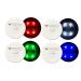 Birdi Disc Golf - Disc Golf Lights - LED - Flat Circular Quad-Lite LED Disc Golf Lights-Very Bright- Glow Disc Golf - Night Disc Golf - 8 Pack (Multi)