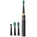 Dnsly Electric Toothbrush for Adults , Ultrasonic Rechargeable Sonic Toothbrushes , 5 Modes with Smart Timer , 4 Hours Charge for 30 Days Use , 4 Black Toothbrush Heads A-black